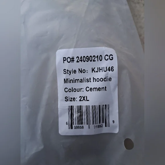 Comfrt MINIMALIST HOODIE CEMENT (WOMEN,MENS) - Picture 4 of 4